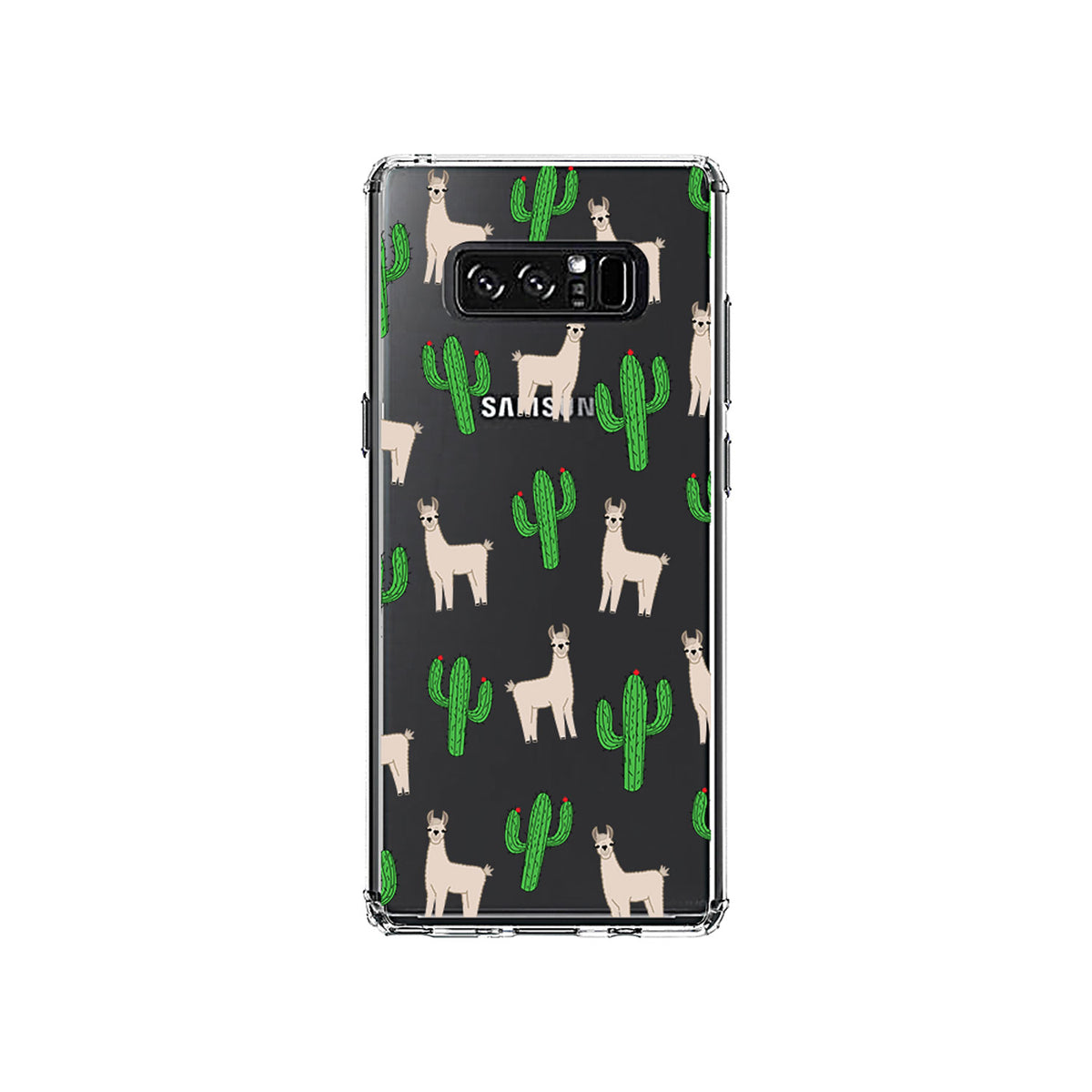 Llamas and Cacti Cactus Clear Shockproof iPhone Case, view 12