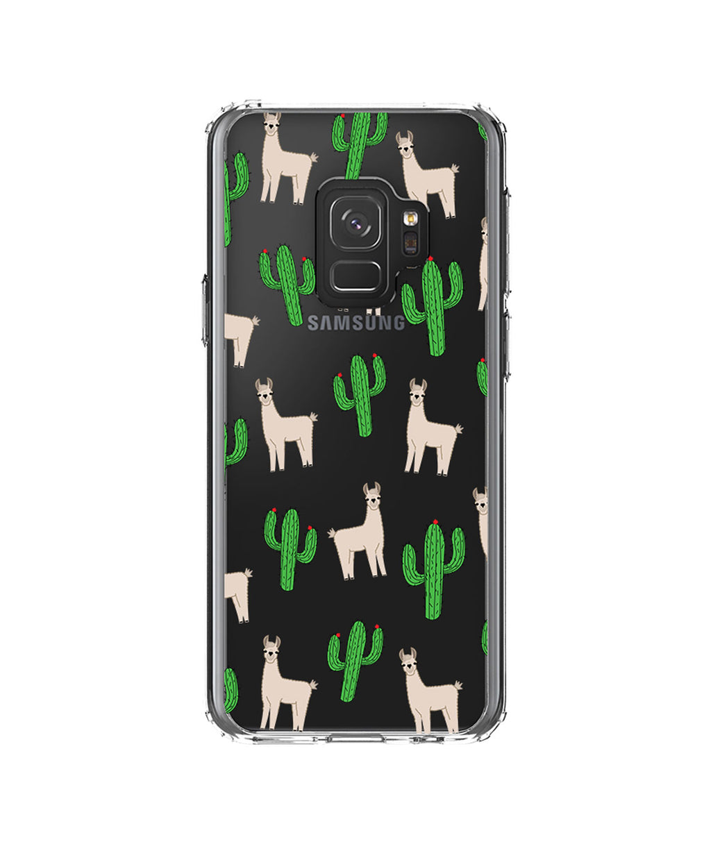 Llamas and Cacti Cactus Clear Shockproof iPhone Case, view 19