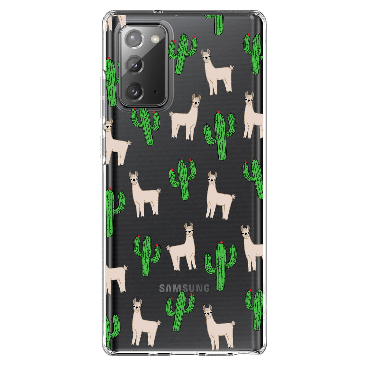 Llamas and Cacti Cactus Clear Shockproof iPhone Case, view 8