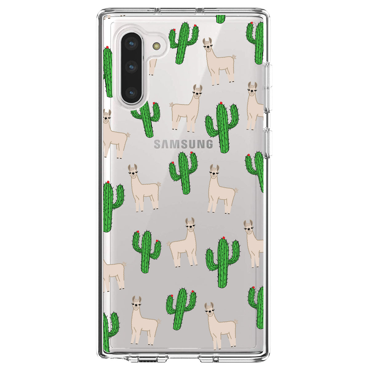 Llamas and Cacti Cactus Clear Shockproof iPhone Case, view 9