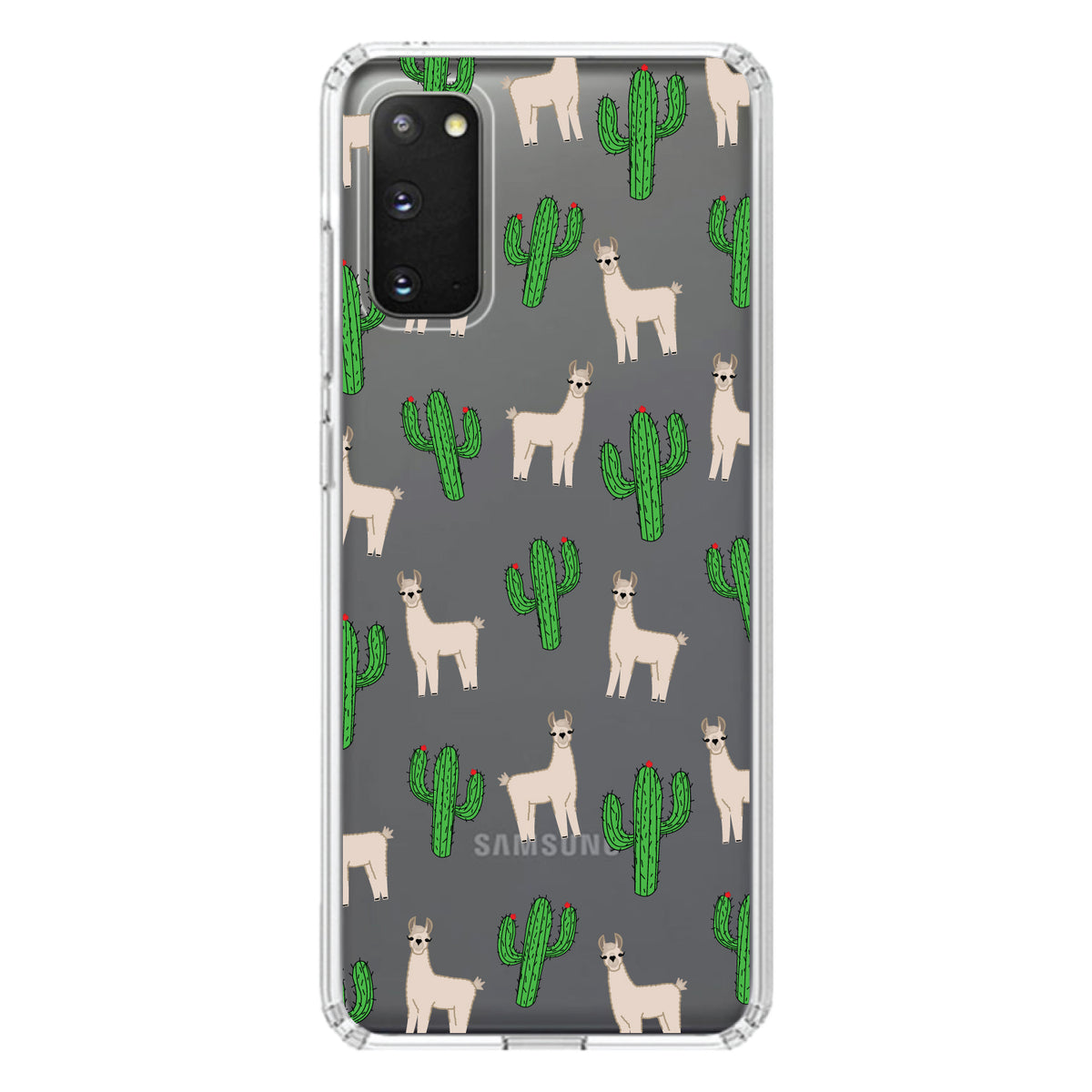 Llamas and Cacti Cactus Clear Shockproof iPhone Case, view 14