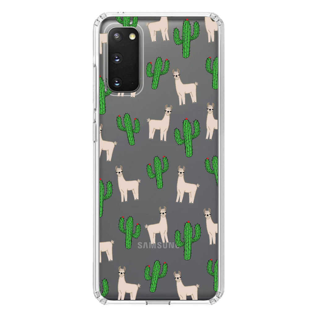 Llamas and Cacti Cactus Clear Shockproof iPhone Case, view 13