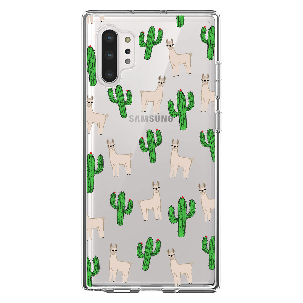 Llamas and Cacti Cactus Clear Shockproof iPhone Case, view 10