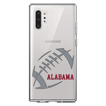 DistinctInk® Clear Shockproof Hybrid Case for Apple iPhone / Samsung Galaxy / Google Pixel - Alabama Football - Crimson, Gray