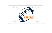 DistinctInk Custom Aluminum Decorative Vanity Front License Plate - Auburn Football - Orange, Blue