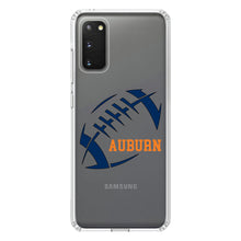 DistinctInk® Clear Shockproof Hybrid Case for Apple iPhone / Samsung Galaxy / Google Pixel - Auburn Football - Orange, Blue