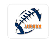DistinctInk Custom Foam Rubber Mouse Pad - 1/4" Thick - Auburn Football - Orange, Blue