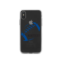 DistinctInk® Clear Shockproof Hybrid Case for Apple iPhone / Samsung Galaxy / Google Pixel - Kentucky Football - Blue, Black