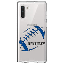 DistinctInk® Clear Shockproof Hybrid Case for Apple iPhone / Samsung Galaxy / Google Pixel - Kentucky Football - Blue, Black