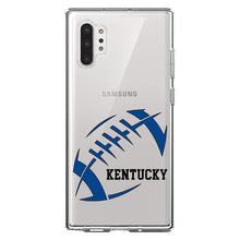 DistinctInk® Clear Shockproof Hybrid Case for Apple iPhone / Samsung Galaxy / Google Pixel - Kentucky Football - Blue, Black