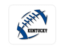 DistinctInk Custom Foam Rubber Mouse Pad - 1/4" Thick - Kentucky Football - Blue, Black