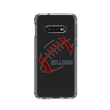 DistinctInk® Clear Shockproof Hybrid Case for Apple iPhone / Samsung Galaxy / Google Pixel - Bulldogs Football - Maroon, Gray