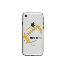 DistinctInk® Clear Shockproof Hybrid Case for Apple iPhone / Samsung Galaxy / Google Pixel - Missouri Football - Gold, Black