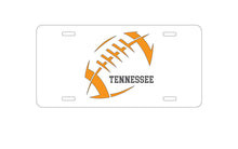 DistinctInk Custom Aluminum Decorative Vanity Front License Plate - Tennessee Football - Orange, Smokey