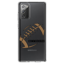 DistinctInk® Clear Shockproof Hybrid Case for Apple iPhone / Samsung Galaxy / Google Pixel - Commodores Football - Gold, Black