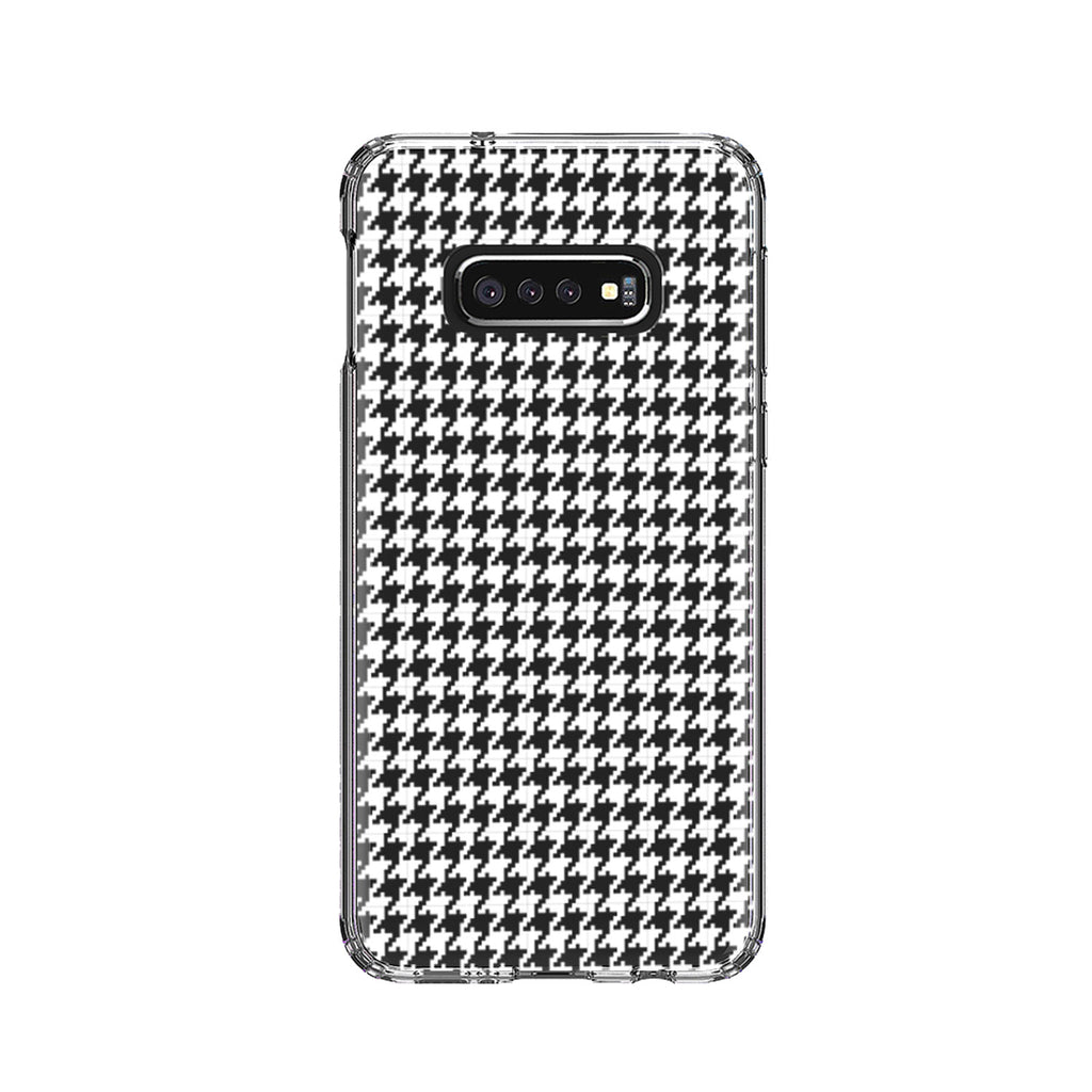 White Houndstooth Clear Shockproof iPhone Case, view 18