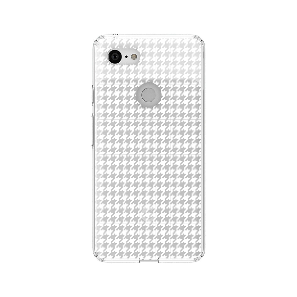 White Houndstooth Clear Shockproof iPhone Case, view 21
