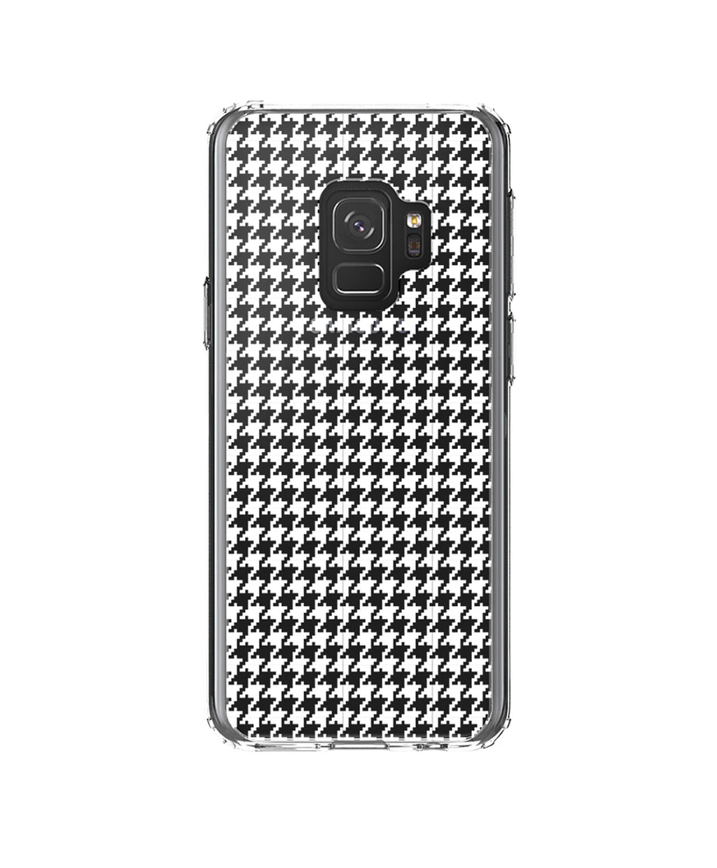 White Houndstooth Clear Shockproof iPhone Case, view 19