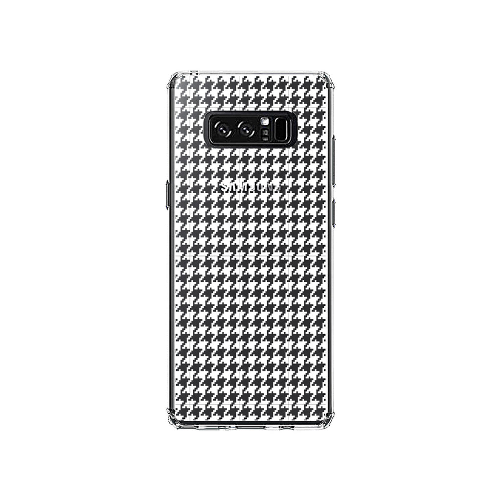 White Houndstooth Clear Shockproof iPhone Case, view 12