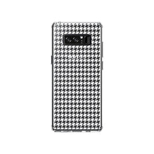 DistinctInk® Clear Shockproof Hybrid Case for Apple iPhone / Samsung Galaxy / Google Pixel - White Houndstooth