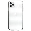 White Houndstooth Clear Shockproof iPhone Case