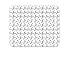 DistinctInk Custom Foam Rubber Mouse Pad - 1/4" Thick - White Houndstooth