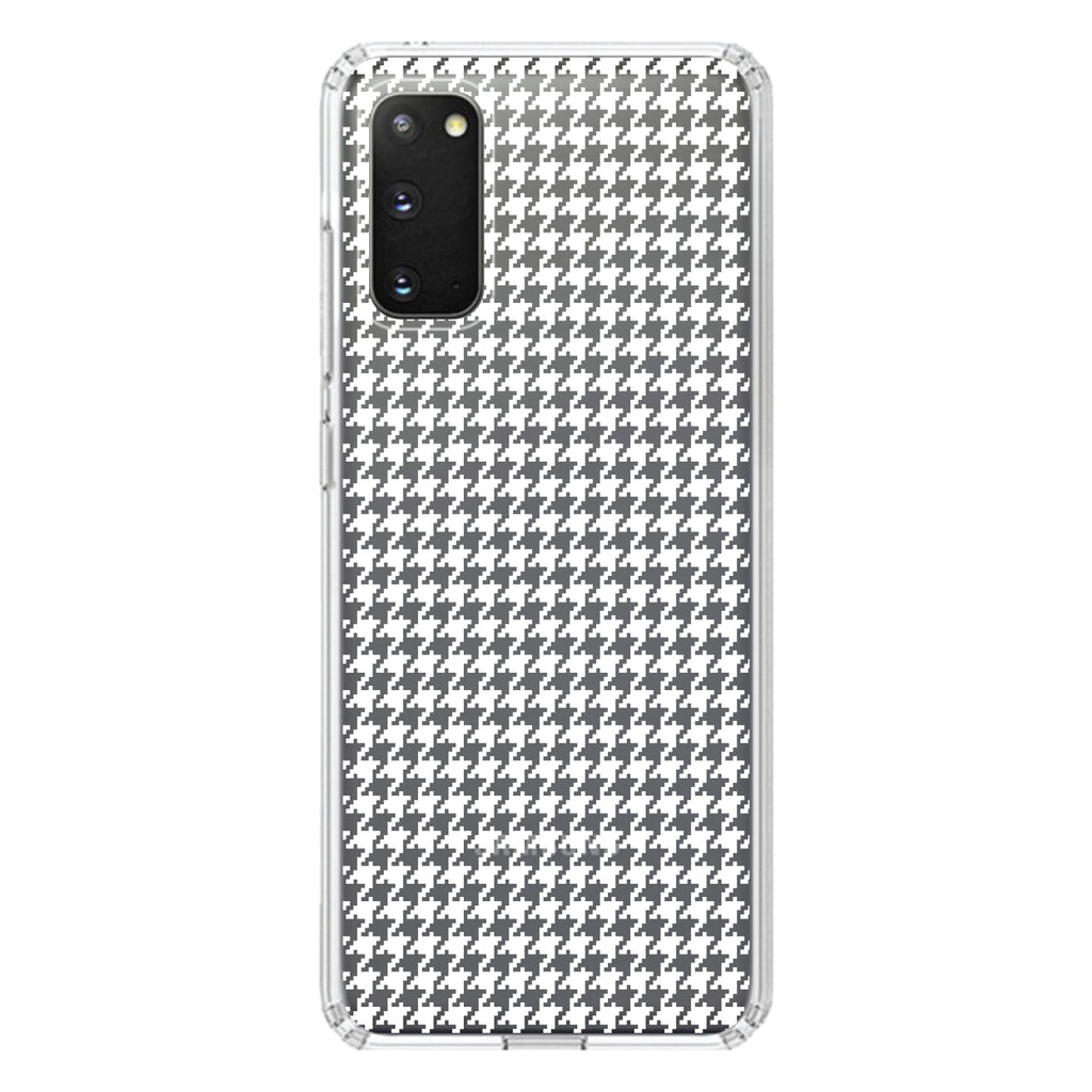 White Houndstooth Clear Shockproof iPhone Case, view 13