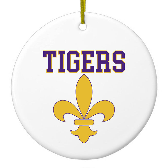 Purple, Gold Ceramic Ornament