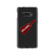 DistinctInk® Clear Shockproof Hybrid Case for Apple iPhone / Samsung Galaxy / Google Pixel - Bulldogs Cowbell - Maroon, Gray