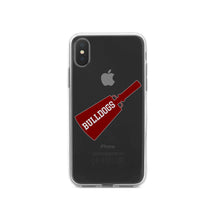 DistinctInk® Clear Shockproof Hybrid Case for Apple iPhone / Samsung Galaxy / Google Pixel - Bulldogs Cowbell - Maroon, Gray