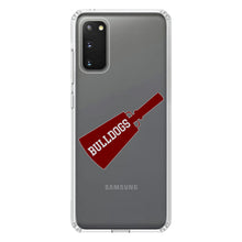 DistinctInk® Clear Shockproof Hybrid Case for Apple iPhone / Samsung Galaxy / Google Pixel - Bulldogs Cowbell - Maroon, Gray