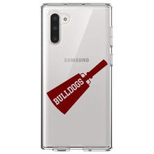 DistinctInk® Clear Shockproof Hybrid Case for Apple iPhone / Samsung Galaxy / Google Pixel - Bulldogs Cowbell - Maroon, Gray