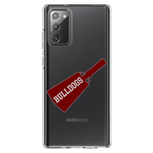 DistinctInk® Clear Shockproof Hybrid Case for Apple iPhone / Samsung Galaxy / Google Pixel - Bulldogs Cowbell - Maroon, Gray