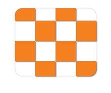 DistinctInk Custom Foam Rubber Mouse Pad - 1/4" Thick - Tennessee Checkerboard - Orange, Clear