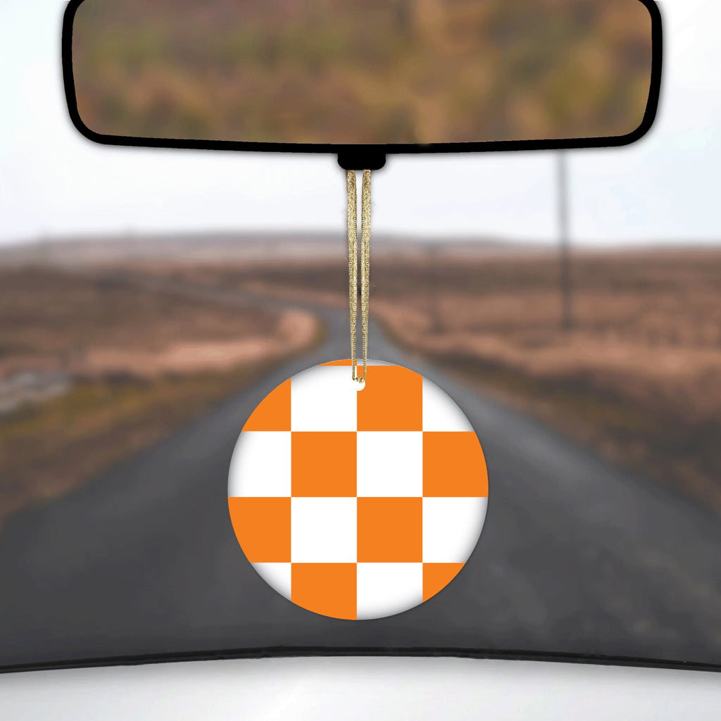 Orange, Clear Ceramic Ornament, view 3