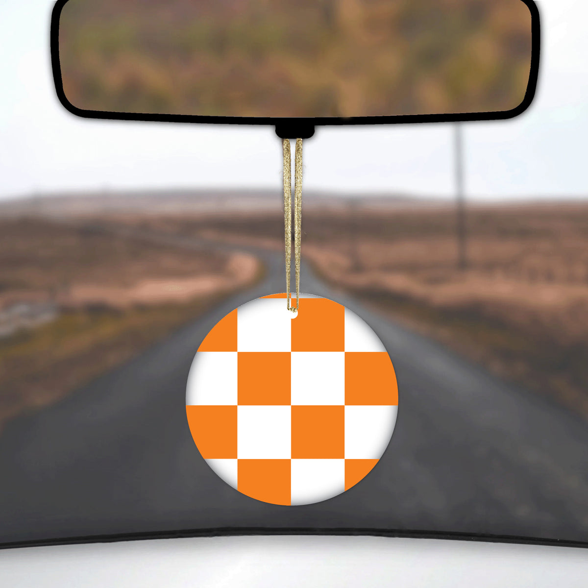 Orange, Clear Ceramic Ornament, view 3
