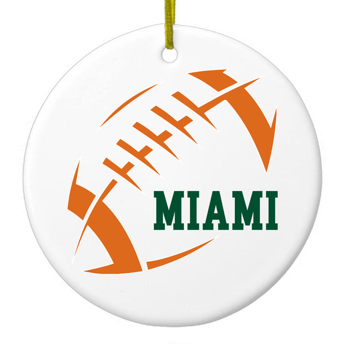 Orange, Green Ceramic Ornament