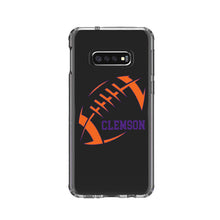 DistinctInk® Clear Shockproof Hybrid Case for Apple iPhone / Samsung Galaxy / Google Pixel - Clemson Football - Orange, Regalia Purple