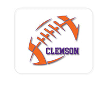 DistinctInk Custom Foam Rubber Mouse Pad - 1/4" Thick - Clemson Football - Orange, Regalia Purple