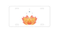 Custom Aluminum Decorative Vanity Front License Plate - Lotus Flower and Third Eye