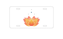 DistinctInk Custom Aluminum Decorative Vanity Front License Plate - Lotus Flower and Third Eye