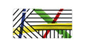 Custom Aluminum Decorative Vanity Front License Plate - Abstract Lines and Paint Swatches