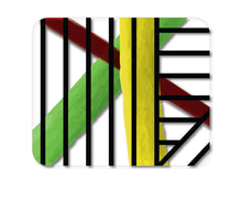 DistinctInk Custom Foam Rubber Mouse Pad - 1/4" Thick - Abstract Lines and Paint Swatches