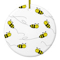 Repeating Bumble bees Ceramic Ornament