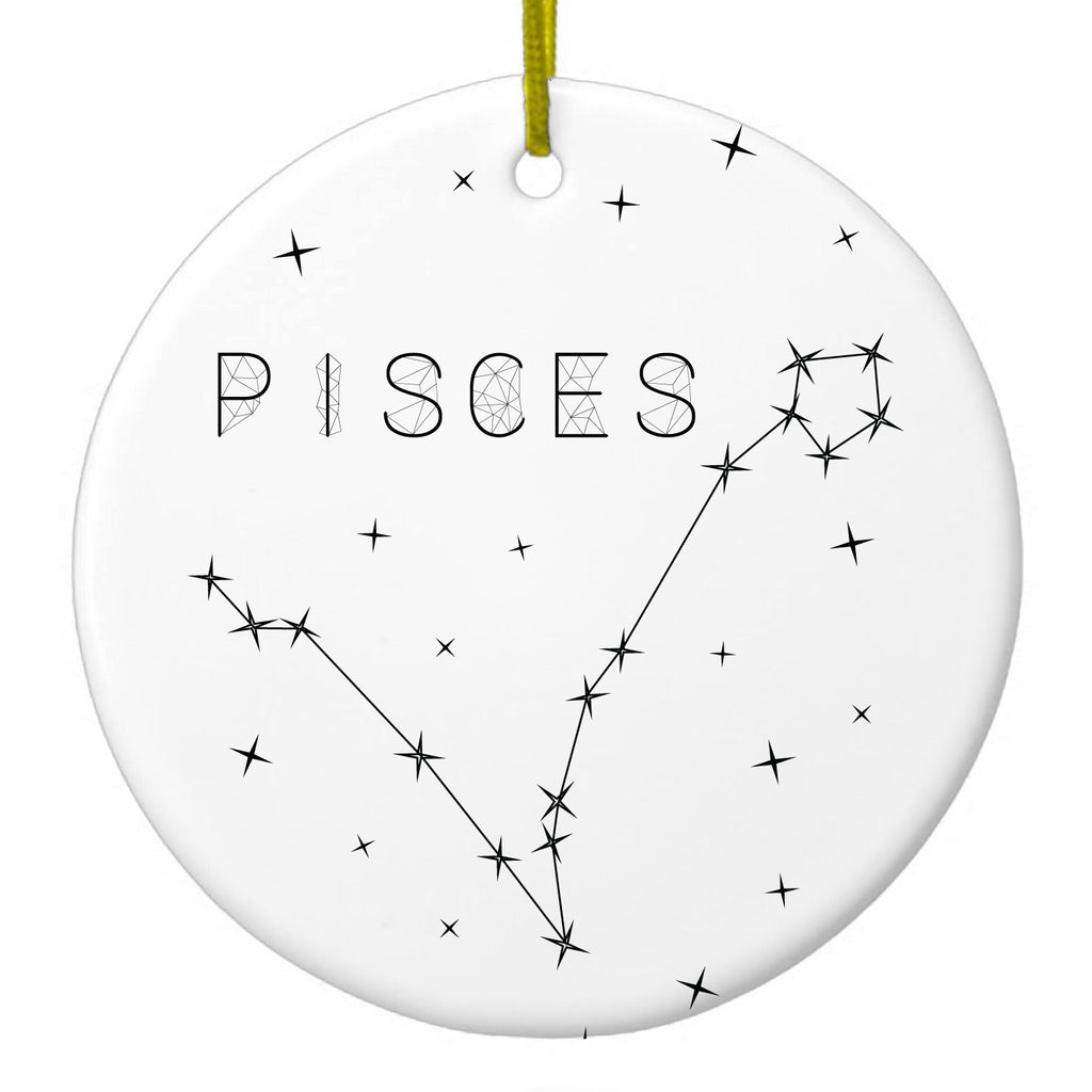 Star Zodiac Pisces Ceramic Ornament