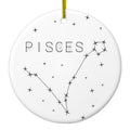 Star Zodiac Pisces Ceramic Ornament