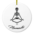 Namaste Yoga Skeleton Ceramic Ornament