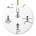 Yoga Skeletons Ceramic Ornament