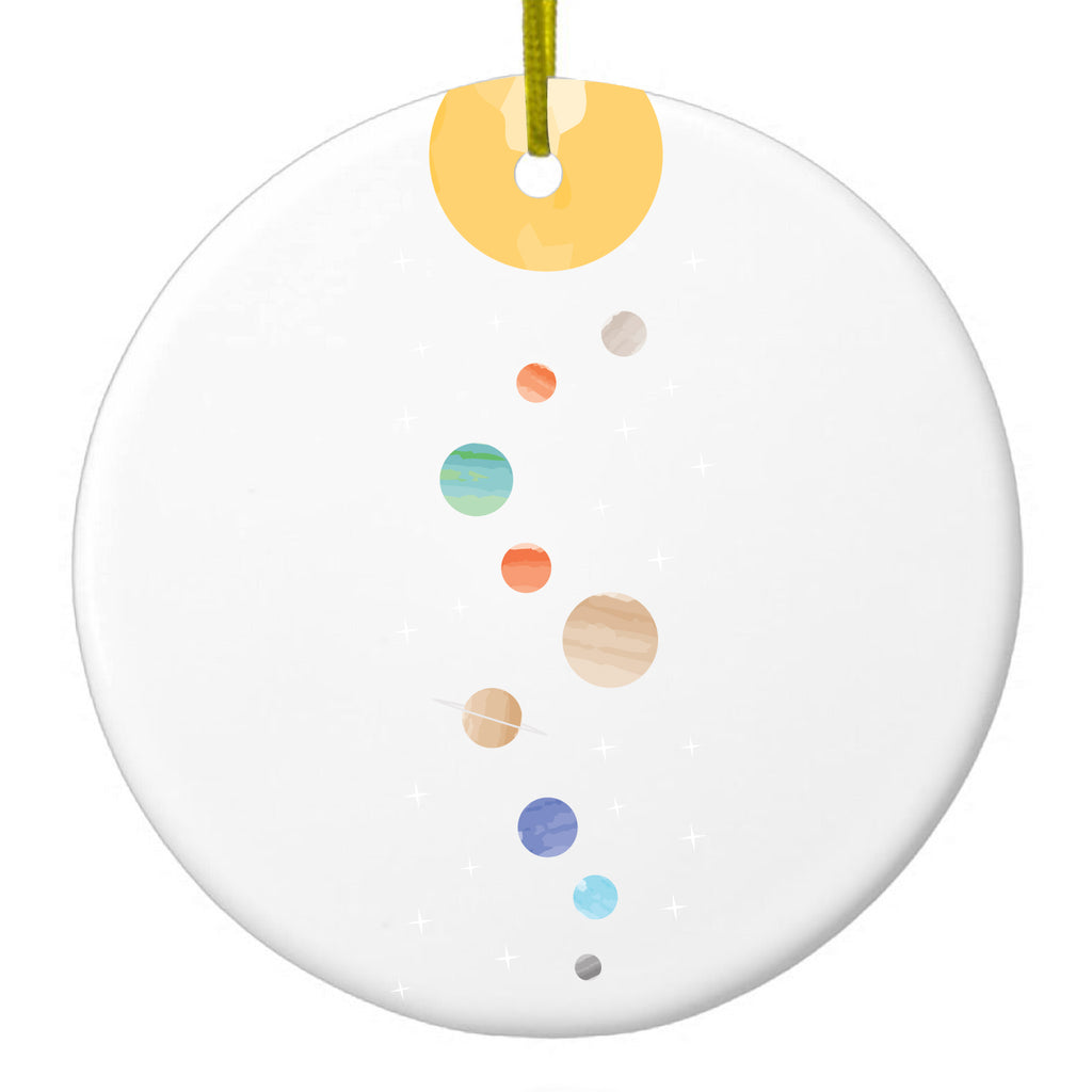 Planets with Sun Ceramic Ornament