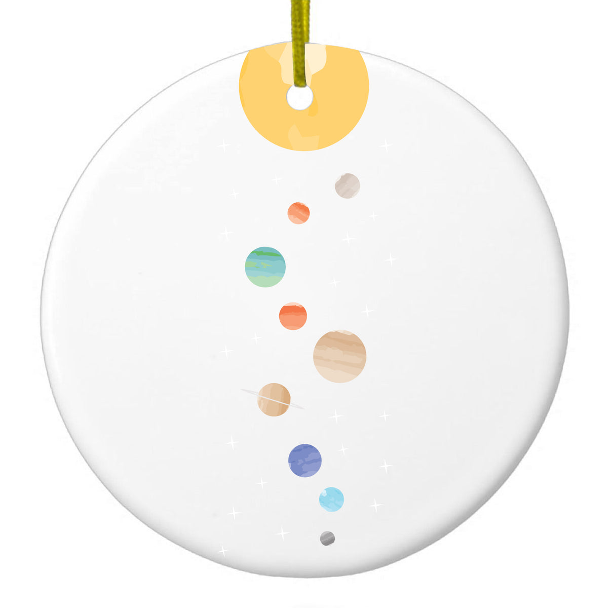 Planets with Sun Ceramic Ornament